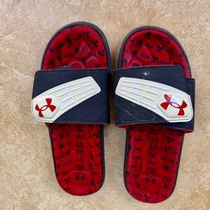 Under Armour Men's Mercenary X SL Blue Red Slides